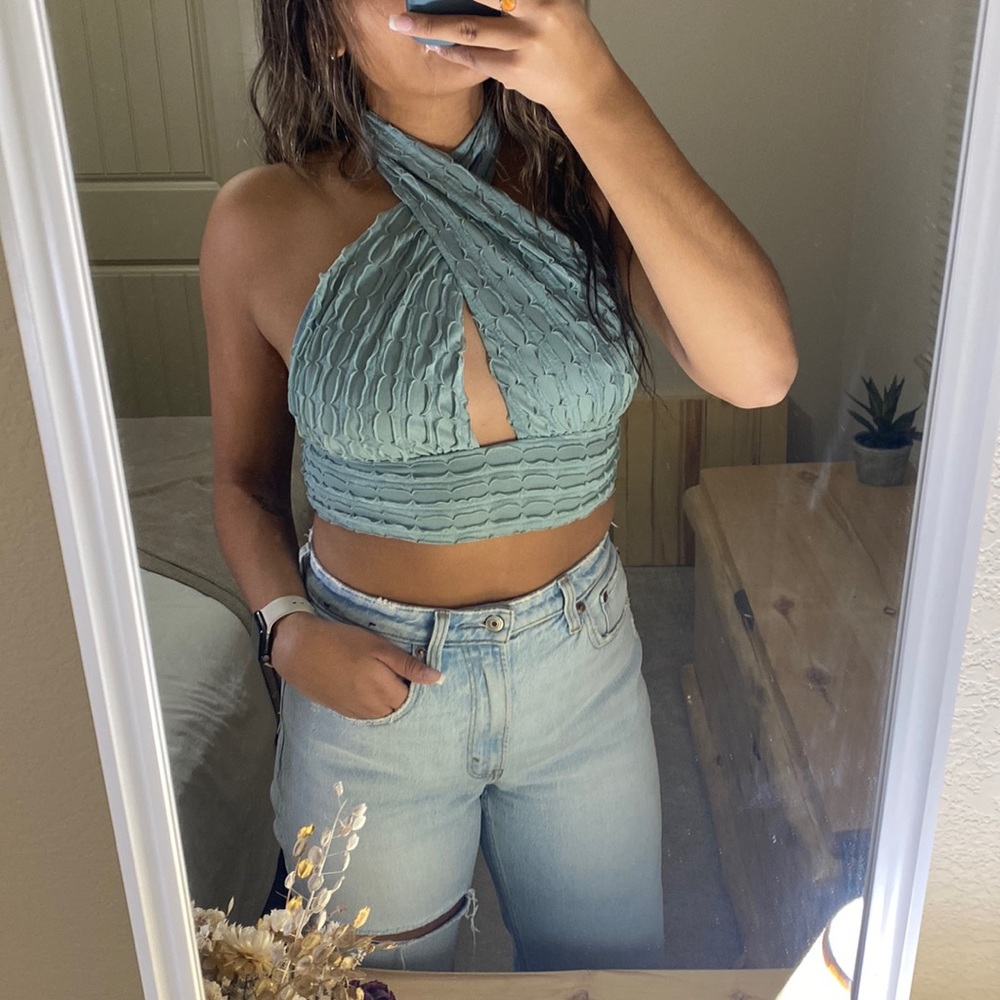 NEVER WORN: Princess Polly Wrap Cut Out Crop Top